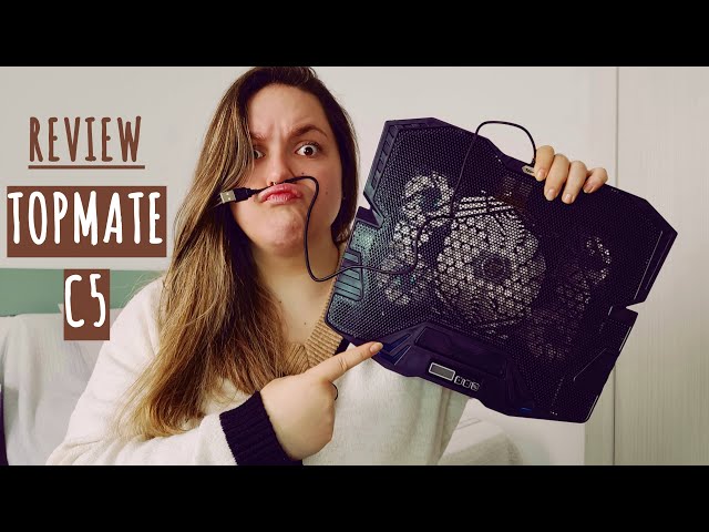 Vídeo relacionado con TopMate C5 10-15.6 Pulgadas Gaming Laptop Cooler Cooling Pad | 5 Ventiladores silenciosos y Pantalla LCD | Fuerte Viento de 2500 RPM Dise?Ado para Jugadores y oficinas