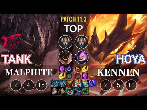TLN Tank Malphite vs Hoya Kennen Top - KR Patch 11.3