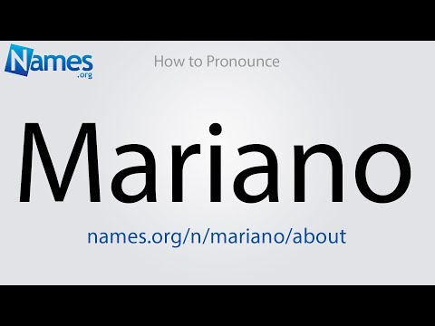 How to Pronounce Mariano