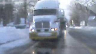 preview picture of video 'pilotcar.tv - Blowing Snow SeaRay 420 Crittenden Road Alden-Crittenden NY'