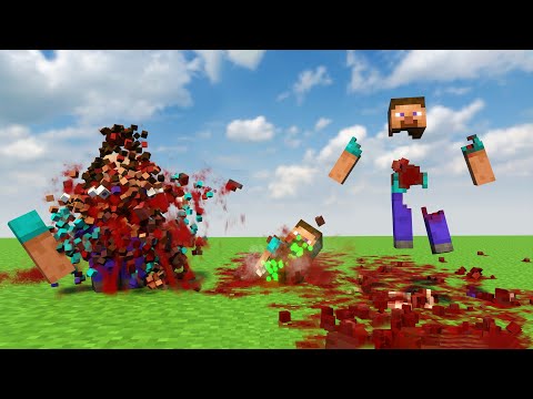 2 Minutes and 41 Seconds of Minecraft Steve Brutally Dying (Teardown)