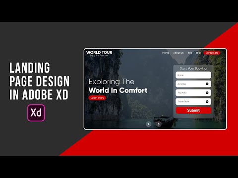 Landing Page Design in Adobe Xd | Travel Website Design