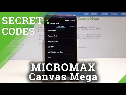 MICROMAX Canvas Mega Secret Codes / Hidden Modes