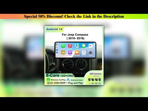 Limited Touch Screen Android auto For Jeep Compass 2010-2016 Wireless CarPlay Multimedia Display He