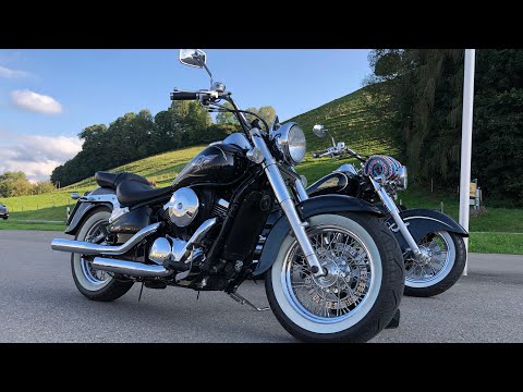 Kawasaki VN 800 Auspuffvergleich, Original/Silvertail K02/MCJ-Klappenauspuff