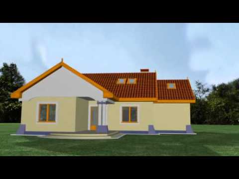 WRZOS B z garażem - projekt domu pracowni Horyzont