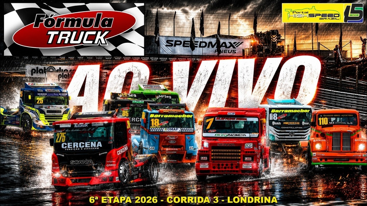 🔴 FÓRMULA TRUCK | Corrida 3 | 6ª Etapa de 2026 | Londrina (PR) | Ao Vivo
