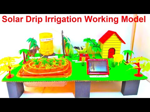 solar powered drip irrigation system working model for science project exhibition diy howtofunda