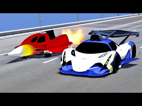 Devel Sixteen GTR vs Hypersonic Go-Kart - Drag Race 20 KM