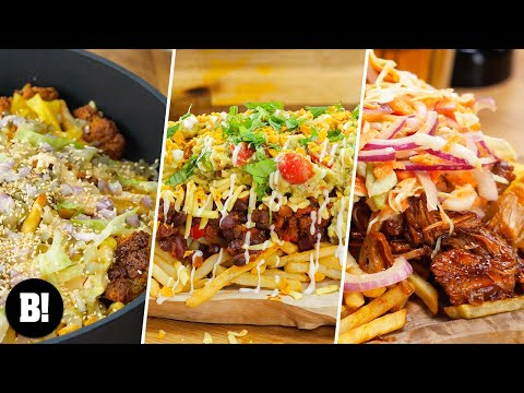 4 Ways to Make 'Meaty', Cheesy Loaded Fries! (Epic Party Food)