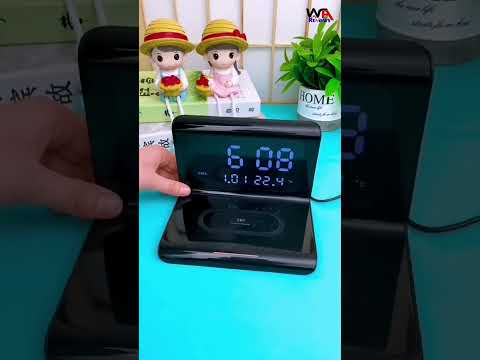 Digital Clock With Wireless Charger #gadgets #homegadget
