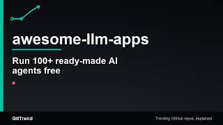 Github 2026: 100+ free AI agents & RAG apps in one repo (awesome-llm-apps)
