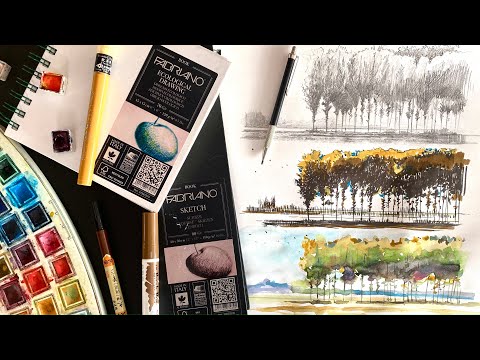 #Fabriano Skeç Defterine Resim Denemeleri - Fabriano Ecological Drawing Book - Fabriano Sketch Book