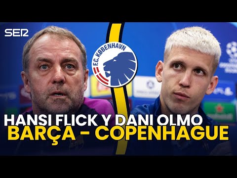 Rueda de prensa de Hansi Flick y Dani Olmo previa al Barcelona - Copenhague (27/01/2026)