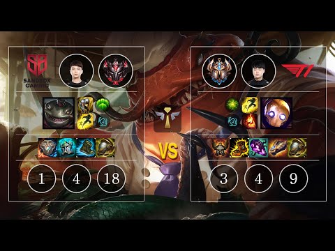 SB GorillA Tahm Kench vs T1 Kuri Blitzcrank Sup - KR Patch 10.13