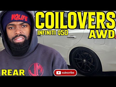 How To Install REAR BC Coilovers Q50 AWD