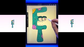 E from Alphabet Sprunki OC + #Emoji 😳