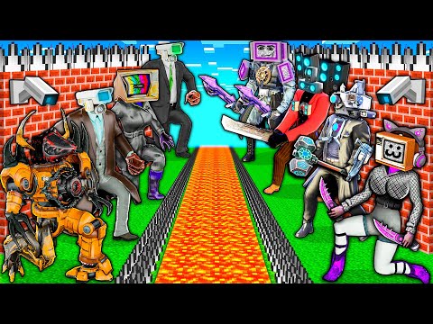 SURVIVAL BASE of SKIBIDI TOILET ZOMBIE vs UPGRADED CAMERA MAN TITAN BOSSES in MINECRAFT animation