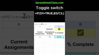 Add a checkbox switch to a formula in Google Sheets