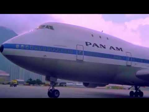 Pan Am Boeing 747-121 arriving and departing Hong Kong Kaitak International Airport