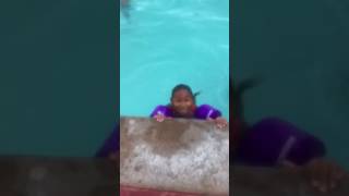 Bri doing her own aquatics therapy