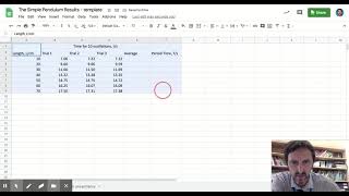 Simple Pendulum   basic results table