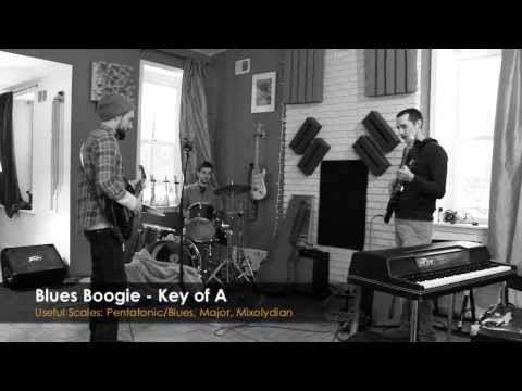 Blues Guitar Backing Track - Key of  A - Jam with a Live Band