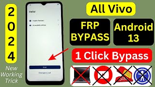 BOOM🔥2024 Without PC:- All Vivo Android 13 Frp Bypass New Security | All Vivo Google Account Bypass