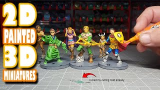 Use Marker Pens to 2D paint 3D Miniatures Printed with The PioCreat HALOT-X1