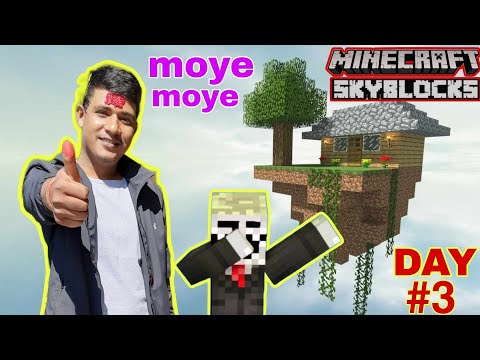 Insane Minecraft Sky Block Day #3 - EPIC MOYE MOYE Action!