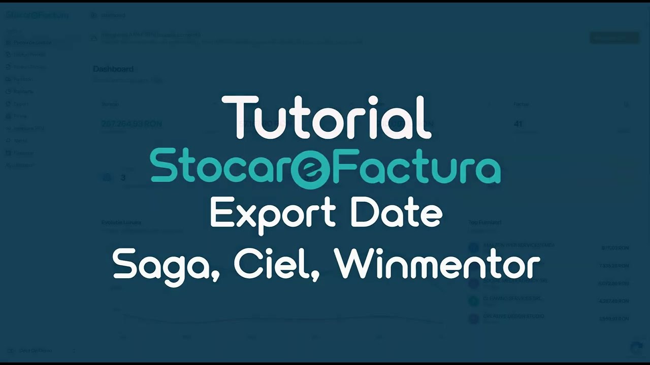 Export Facturi pentru Saga, WinMentor si Ciel | Integrare Program Contabilitate