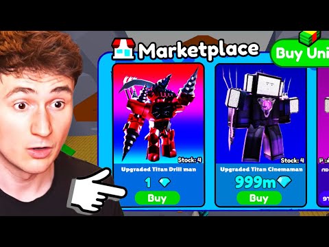 Spending a day in MARKETPLACE! (Toilet Tower Defense)