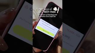 how to download & save your snapchat memories! *techmas day 10/25* #snapchat #shorts