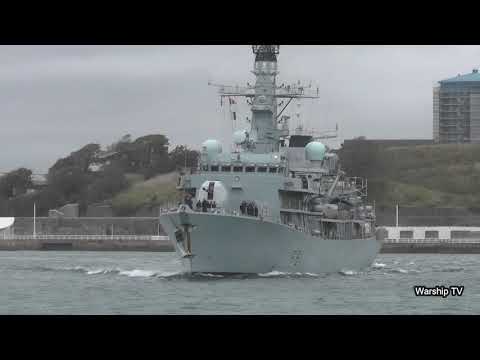 HMS SUTHERLAND F81 LEAVES DEVONPORT NAVAL BASE AT DEVIL'S POINT - 23rd September 2019