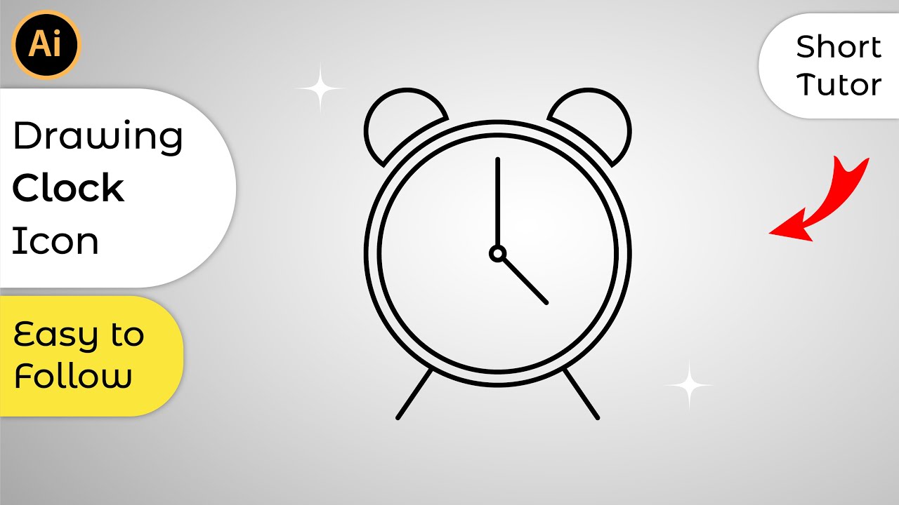 How to Draw Clock Icon in Adobe Illustrator