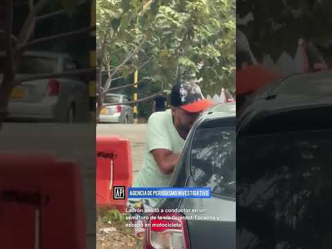 Ladrón asaltó a conductor en un semáforo de la vía Girardot-Tocaima y escapó en motocicleta