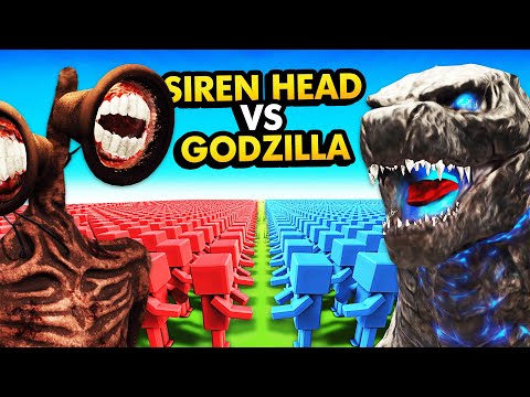 SIREN HEAD ARMY vs GODZILLA ARMY