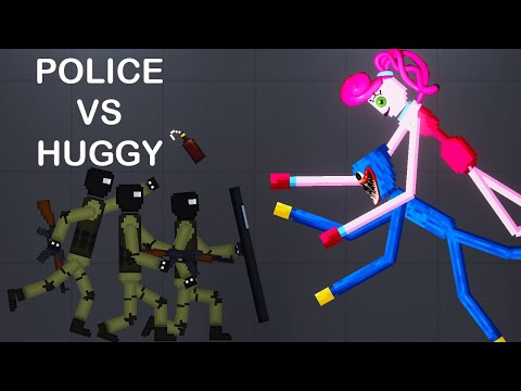 The Police Team Vs HUGGY WUGGY Chapter 2 - Poppy Playtime - People Playground Mod