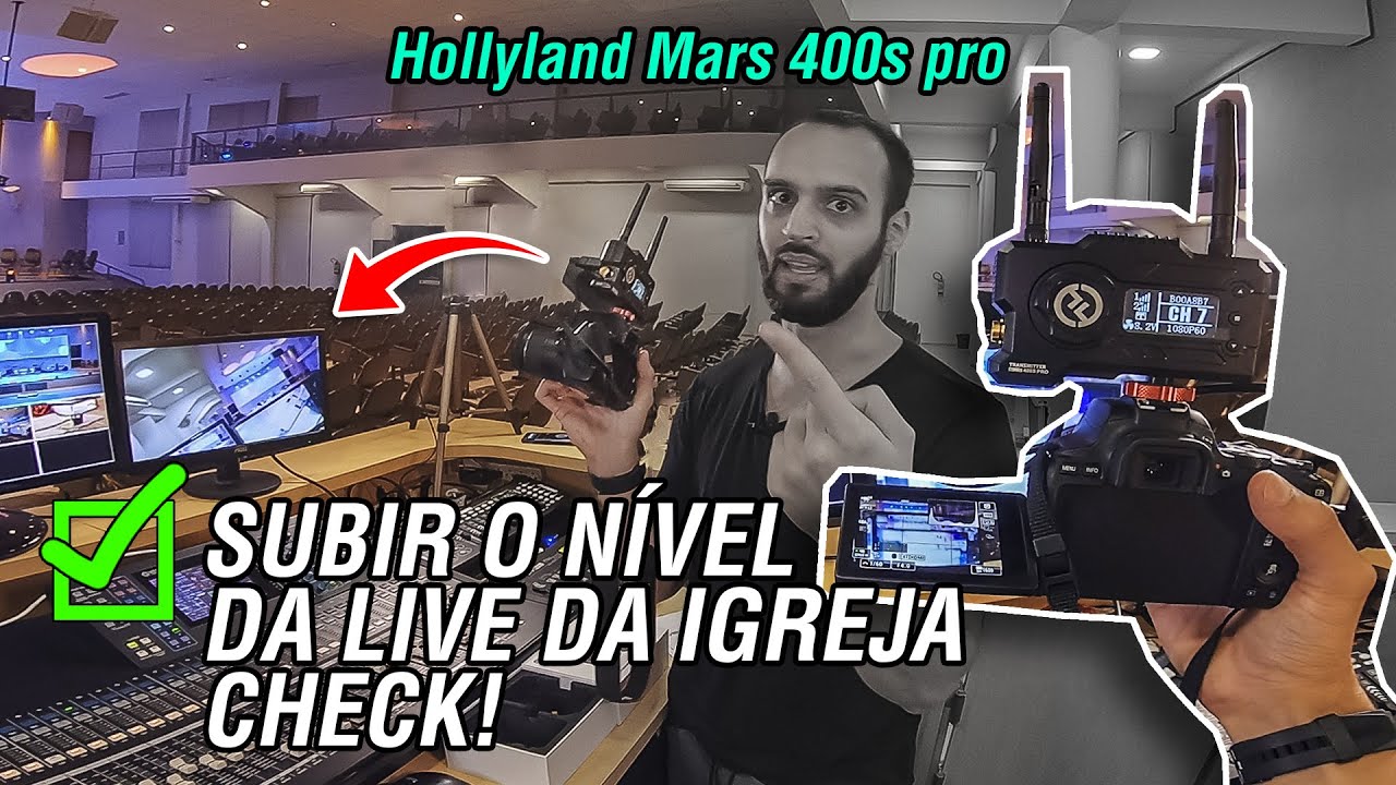 TRANSMISSÃO AO VIVO COM CÂMERA SEM FIO (Hollyland Mars 400s PRO)
