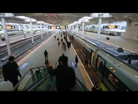 [Chongqing, China] Da bilheteria da Estação Norte de Chongqing até a plataforma / 2019 China High Speed ​​​​Railway, viagem de 3.927 km