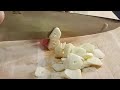 ASMR Satisfying Garlic Cutting Chopping Sound