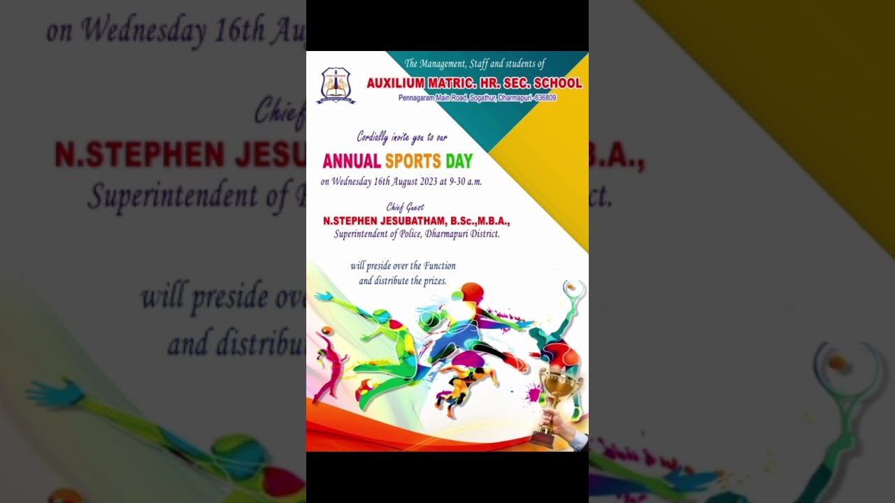 Sports day invitation card#shorts