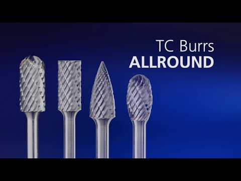 Tungsten carbide high-performance burr set ALLROUND 3-piece dia. 12mm shank dia. 6mm universal coarse Youtube