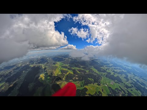 my longest closed flight - 200k in black forest - XC Paragliding Hyperlapse