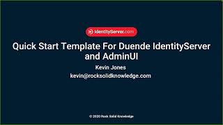 Getting up and running with IdentityServer in 5 minutes.