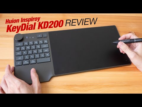 Grafinė planšetė HUION Inspiroy Keydial KD200 video