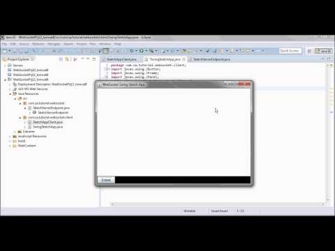 Websocket Java Swing Sketch App Tutorial Tomcat 8 Java 8