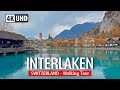 INTERLAKEN Walking Tour SWISS Autumn Walk 4K 60fps