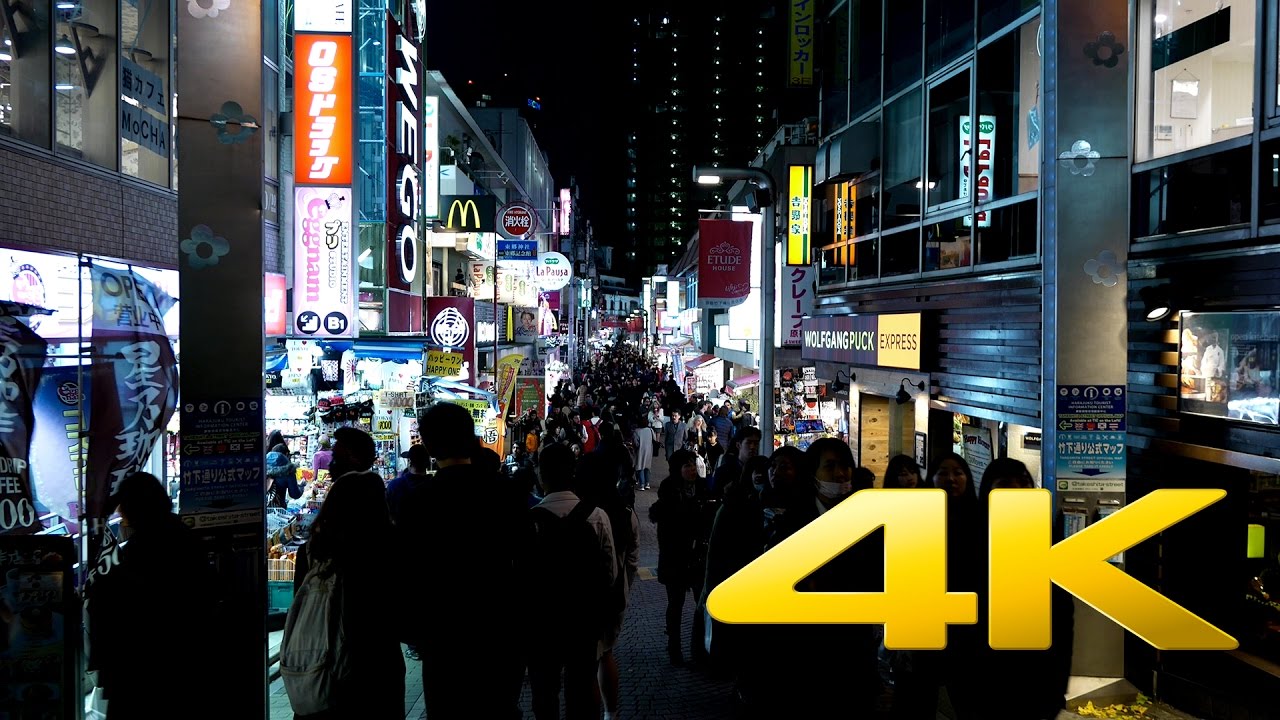 Walking Around Takeshita Street by Night