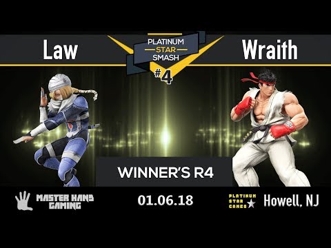 Platinum Star Smash 4 - Law (Sheik) vs Wraith (Ryu) - Winner's R4